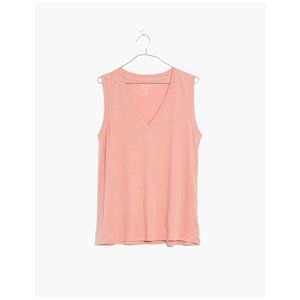 Madewell Whisper Cotton V-Neck Tank, XL